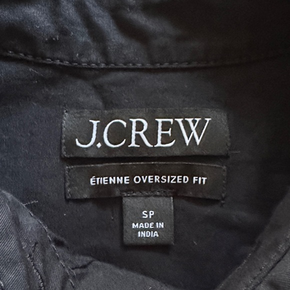 J. Crew Black Étienne oversized shirt in lightweight oxford - Picture 6 of 12